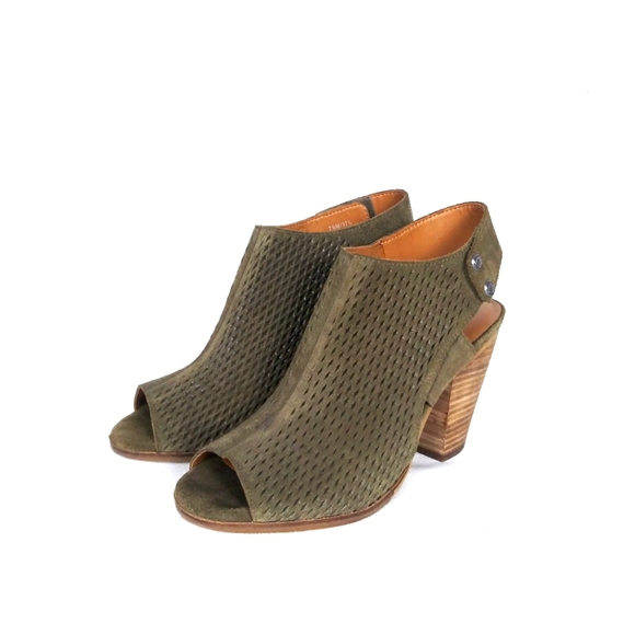 Bottines Cheville Libby Edelman Bellamy – Suède Gris, Talon Haut, Taille US 7.5